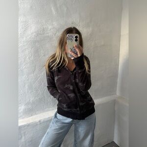 Athleta black camo hooded sweatshirt